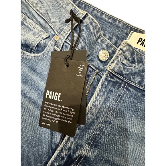 New PAIGE Sasha Ankle High Rise Wide Leg Jeans Vintage Wash Walk of Fame 29 - Picture 8 of 11